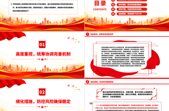 意识形态PPT红色简洁机关单位意识形态防控风险点及防控应急措施工作汇报模板
