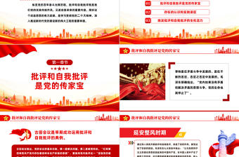 批评和自我批评难在哪怎么办PPT红色精美风党员干部学习教育专题党课党建课件模板