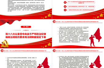 严明政治纪律和政治规矩PPT党建风不断加强制度建设营造良好的党内政治生态纪律党课课件