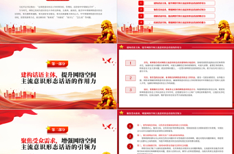 牢牢掌握网络意识形态话语权PPT大气精美风党员干部学习教育专题党课课件