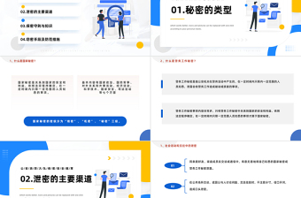 保密安全教育PPT简约风公安消防大队保密安全教育专题课件模板下载