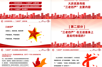 纪念铁人王进喜诞辰100周年PPT党政风大庆优良传统三老四严主题内容党课课件模板