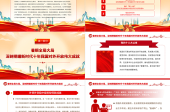 以高水平对外开放拓展中国式现代化发展空间PPT大气党建风深入学习宣传贯彻党的二十大精神主题专题党课课件