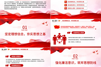 强堡垒当先锋促发展PP红色简洁党建助力基层治理主题党日活动