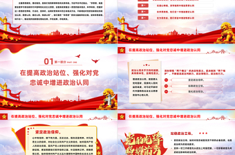 时尚大气在党的创新理论学习中增进“四个认同”PPT简洁精美政治认同思想认同理论认同情感认同思想建党理论强党课件
