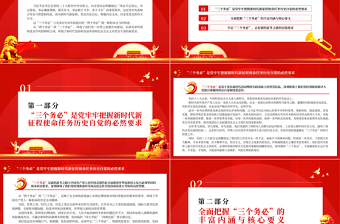 牢记“三个务必”增强历史主动PPT大气精美风党员干部学习教育专题党课课件