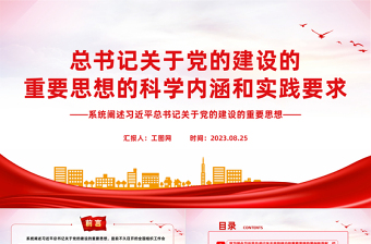精品总书记关于党的建设的重要思想的科学内涵和实践要求PPT党课课件