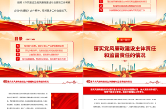 党风廉政建设与反腐败工作自查报告PPT大气简洁乡镇反腐倡廉自查自纠报告模板
