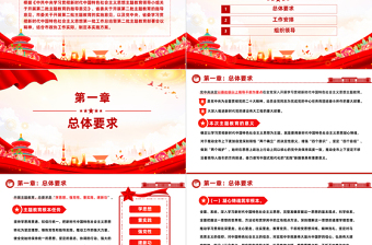 第二批主题教育实施方案PPT红色党政风学习贯彻新时代中国特色社会主义思想主题教育工作课件模板下载