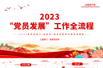 2025年党务知识之发展党员PPT大气实用党员发展工作全流程工作细则集中培训课件