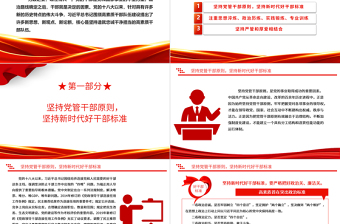 干部为事业担当，组织为干部担当ppt精美党政风坚持造就忠诚干净担当的高素质干部队伍党组织党员党建专题党课课件