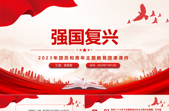 大气时尚精美坚强核心团课PPT共青团思想旗帜坚强核心强国复兴挺膺担当专题理论学习辅导课件