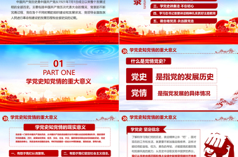 学党史知党情跟党走PPT建党102周年党史学习教育七一建党节专题党课课件