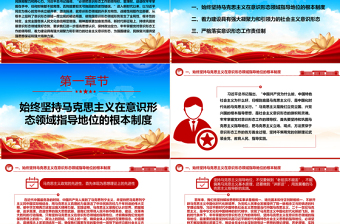 红色党建风 党须领导意识形态的建设工作ppt精美党政习近平新时代文化建设思想专题党课教育课件