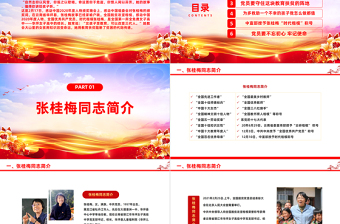 简洁风风学习张桂梅事迹PPT2023年学习时代楷模主题党课课件模板下载