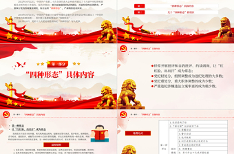 红色简洁党员干部监督执纪的四种形态PPT红色党政风运用四种形态加强党的纪律建设廉政微党课