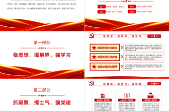 红色质感“党建品牌引领”工作法PPT红色经典党日活动党课课件