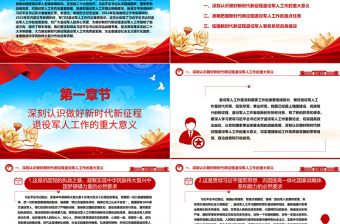 红色创意在新时代新征程中促使退役军人工作高质量发展ppt简洁党政风深刻把握习近平新时代强国梦、强军梦的战略党员专题党课课件