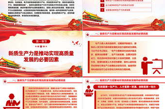 简洁大气以新质生产力推动构建未来竞争优势ppt简洁党政风学习习近平新时代经济发展思想基层党支部党员干部学习培训党课课件