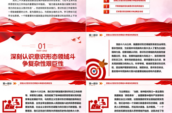 红色经典在防范化解意识形态风险阵地上增兵遣将ppt大气精美风坚定维护国家意识形态安全党组织党群党员专题党课课件