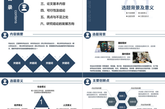 大气时尚毕业论文答辩PPT创意蓝色毕业汇报模板