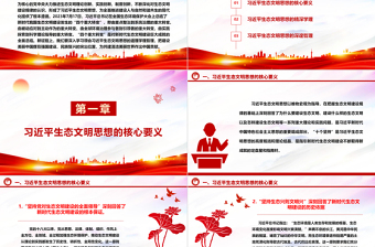 大气简洁学习领会习近平生态文明思想的道理学理哲理ppt大气华美全面推进建设人与自然和谐共生的现代化微课件