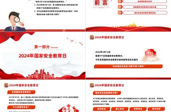 精美时尚总体国家安全观创新引领10周年PPT简约党政风全民国家安全教育日课件