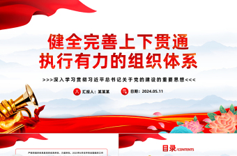 优质健全完善上下贯通执行有力的组织体系PPT深入学习关于党的建设的重要思想课件