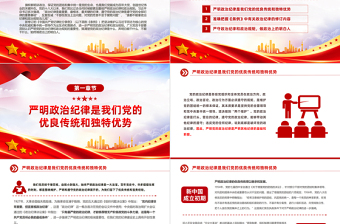 简洁大气严守政治纪律做政治上的明白人思想教育党课PPT课件