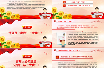 简洁风2024年融贯“小我”与“大我”高校思政课PPT课件下载
