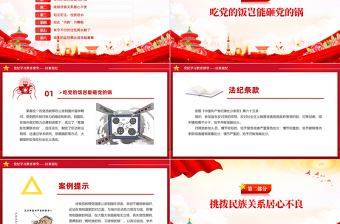 简洁大气党纪学习教育专题以案说纪党课PPT课件模板