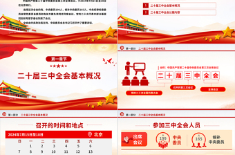 简洁大气党的二十届三中全会公报要点速览党课PPT课件模板