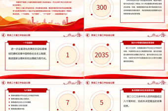 简洁大气数读二十届三中全会公报PPT三中全会精神学习宣讲课件下载