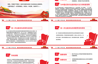 红色光效聚焦三中全会PPT精美大气二十届三中全会提出的新概念新观点新论断微党课