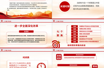 党的二十届三中全会公报要点速览PPT红色创意学习三中全会精神党课模板