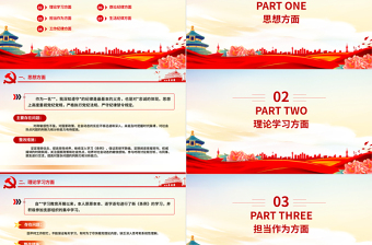 精美时尚精美风检视问题清单与整改措施PPT党纪学习教育课件模板