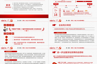 二十届三中全会要点解读PPT创意简洁深入学习贯彻三中全会精神党课课件