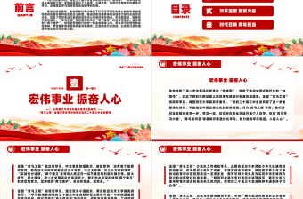红色质感书写为中国式现代化挺膺担当的青春篇章PPT学习党的二十届三中全会精神课件