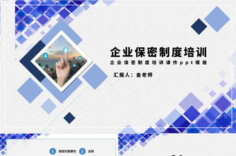 时尚大气企业保密制度培训课件ppt模板