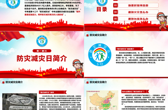 512全国防灾减灾日地震火灾台风自救知识PPT课件