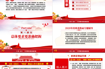 精美时尚村社区两委换届专题辅导换届选举流程党支部党课PPT