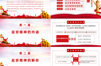 大气精美弘扬延安精神勇担时代使命学习解读PPT