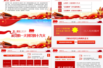 红色精美红船精神百年初心历久弥坚PPT庆祝建党100周年专题党史学习教育专题辅导党课PPT模板
