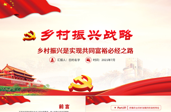 大气时尚乡村振兴是实现共同富裕必经之路PPT巩固脱贫攻坚成果全面部署实施乡村振兴战略农村基层党员党课