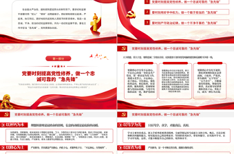 红色精美讲政治重廉洁守纪律PPT做一名纪检监察铁军的“急先锋”纪律党课课件