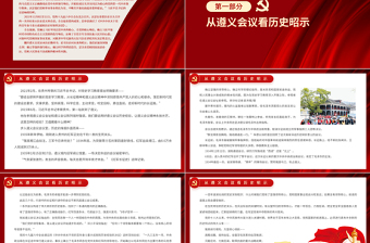 简约大气从遵义会议看历史昭示PPT深刻感悟共产党人的初心和使命落实新时代党的建设总要求党史学习课件