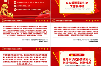 时尚大气为国家立心为民族立魂PPT红色庄严党员干部意识形态工作党建课件下载