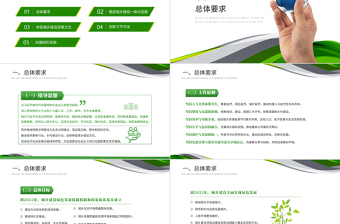 红色庄严关于推动城乡建设绿色发展的意见PPT清新简洁构建绿色低碳循环坚持绿色发展理念专题党课课件