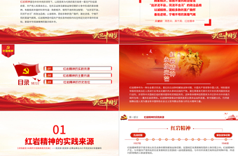 红色经典弘扬红岩精神PPT建党100周年中国精神谱系坚定理想信念养成浩然正气传承红岩精神凝聚复兴伟力党课课件