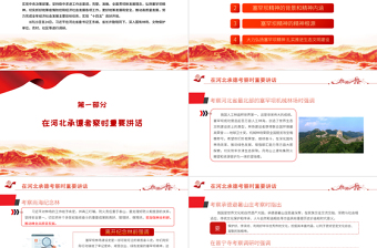 红色简洁学习贯彻总书记在河北承德考察重要讲话精神PPT弘扬塞罕坝精神扎实推进生态文明建设党政党课课件模板下载